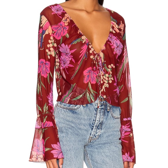 Free People Tops - Free People Of Paradise Top in Cocoa Combo
